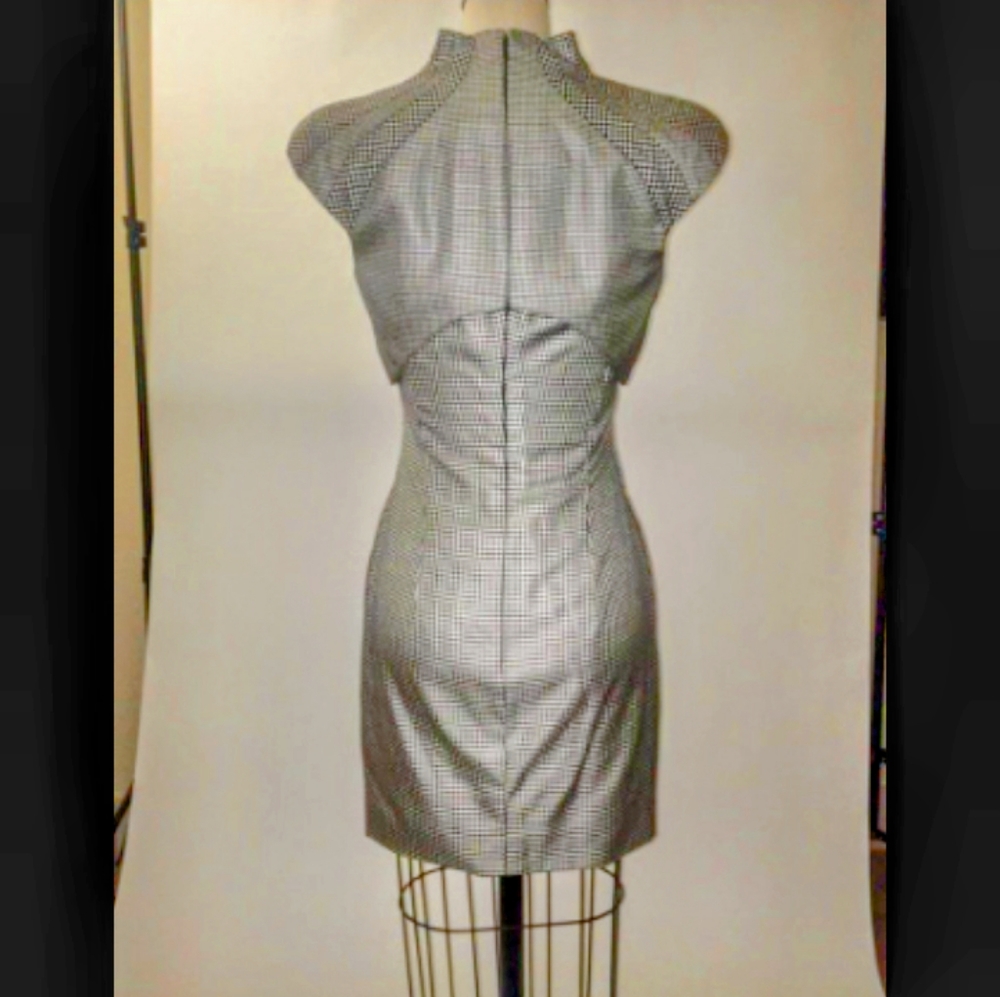 Alexander McQueen houndstooth bolero dress